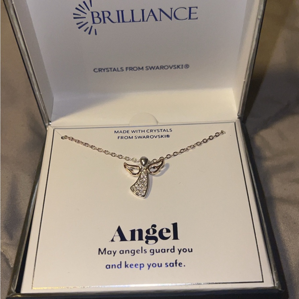 Silver angel necklace